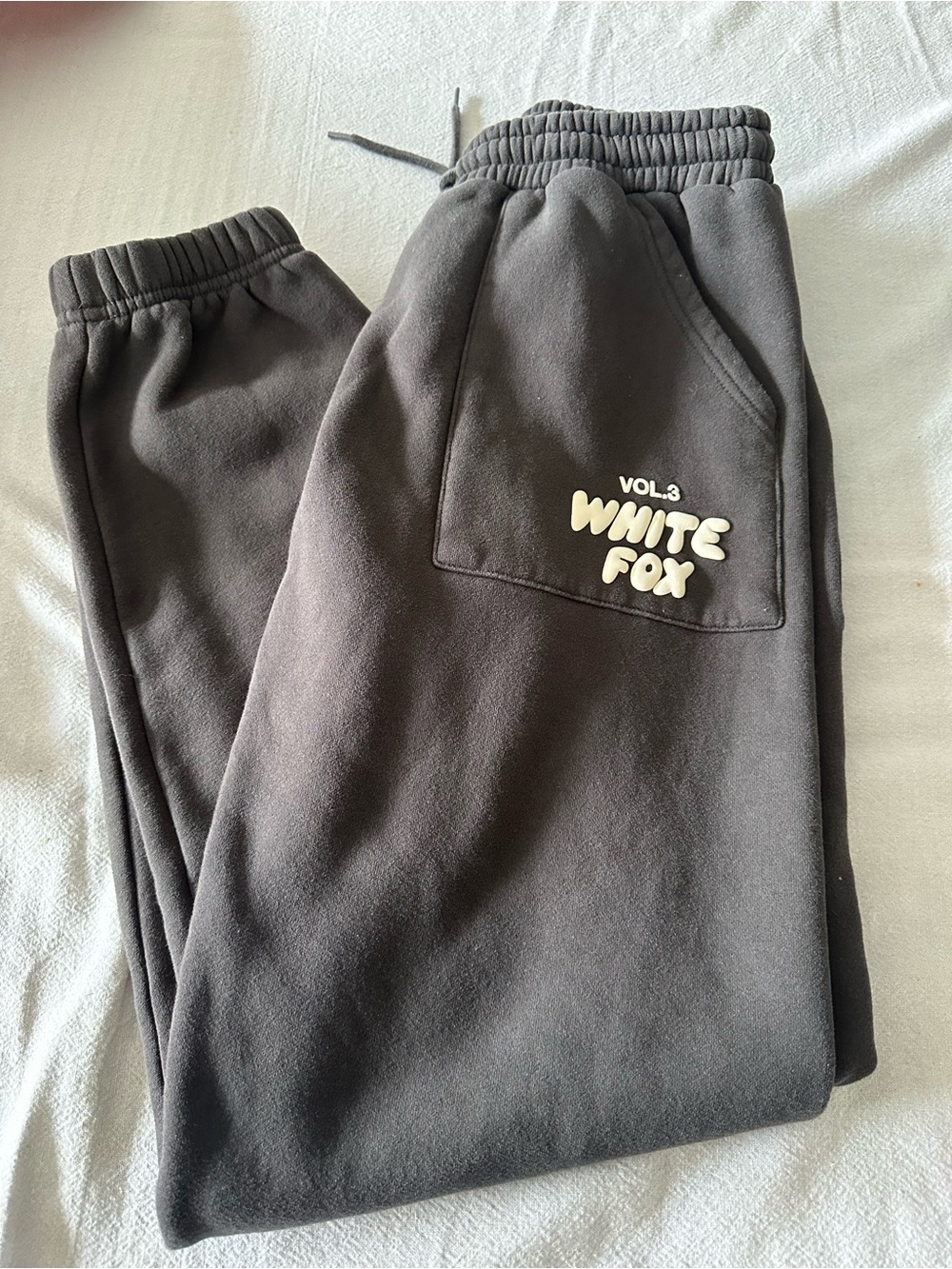 White fox Charcoal Gray Jogger Sweatpants